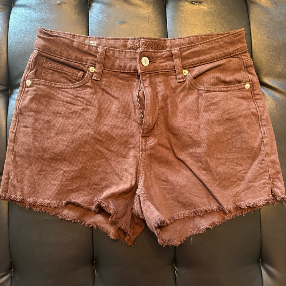 Arizona Jean Company Brown Hi Rise Jean Shorts